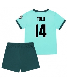 Wolves Tolu Arokodare #14 Maglia Gara Trasferta Repliche 2025-26 Bambino Maniche Corte